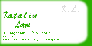 katalin lam business card